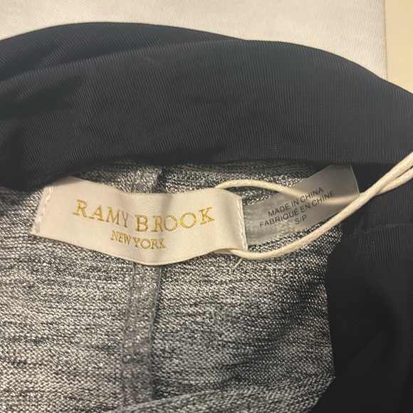 Ramy Brook Classic Black Heidi bodycon dress high neck shimmer lining SZ SM NWT - Picture 5 of 14